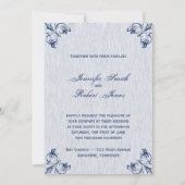 Blue  Elegance Wedding Uitnodiging (Achterkant)