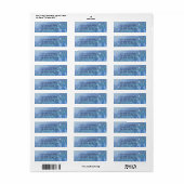 Blue Elegant Adresetiketten met Sterren Etiket (Full Sheet)