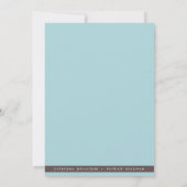 Blue Elegant Damask Photo Rehearsal Dinners Invite Kaart (Achterkant)