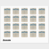 Blue Elegant Deco Save the Date Stickers (Vel)