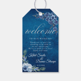 Blue Elegant floral summer wedding Cadeaulabel