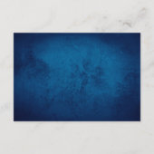 Blue Elegant floral summer wedding Informatiekaartje (Achterkant)