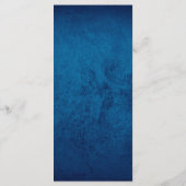 Blue Elegant floral summer wedding Menu (Achterkant)