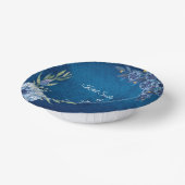 Blue Elegant floral summer wedding Papieren Kommen (Gebogen)