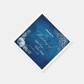 Blue Elegant floral summer wedding Servet (Hoek)