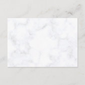 Blue Elegant flower summer wedding Informatiekaartje (Achterkant)