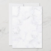 Blue Elegant flower summer wedding Kaart (Achterkant)