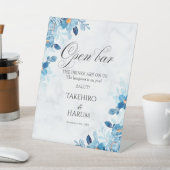 Blue Elegant flower summer wedding Reclamebord Met Voetstuk (Insitu)