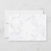 Blue Elegant flower summer wedding RSVP Kaartje (Achterkant)