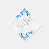 Blue Elegant flower summer wedding Servet (Hoek)