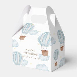 Blue Elegant Hete Luchtballon Wolk Boy Baby shower Bedankdoosjes