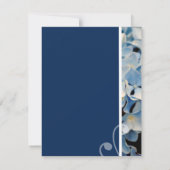 Blue Elegant Hydrangea Bridal Shower Invitations Kaart (Achterkant)