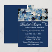 Blue Elegant Hydrangea Bridal Shower Invitations Kaart (Voorkant / Achterkant)