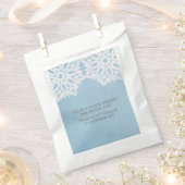 Blue Elegant Lace Favor Bags Bedankzakje (Geknipt)