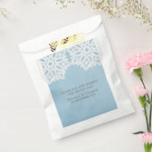 Blue Elegant Lace Favor Bags Bedankzakje (Gezegeld)