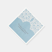Blue Elegant Lace Paper Napkins Servetten (Hoek)