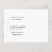 Blue Elegant Lace RSVP Briefkaart (Achterkant)