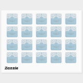 Blue Elegant Lace Wedding Stickers (Vel)