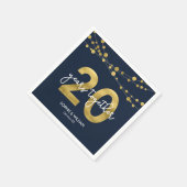 Blue Elegant Lights 20ste bruiloft Jubileum Party Servet (Hoek)