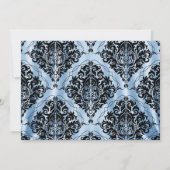 Blue Elegant Masquerade Photo Sweet16 Kaart (Achterkant)