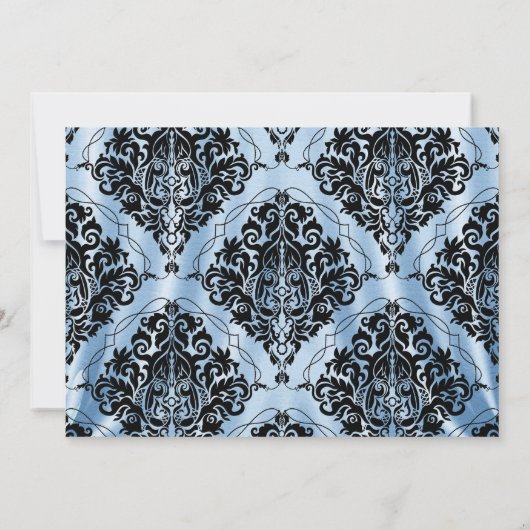 Blue Elegant Masquerade Photo Sweet16 Kaart (Achterkant)