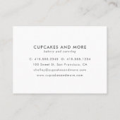 Blue Elegant minimalist - Hartelijk dank Visitekaartje (Achterkant)