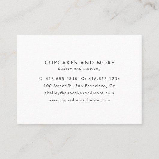 Blue Elegant minimalist - Hartelijk dank Visitekaartje (Achterkant)