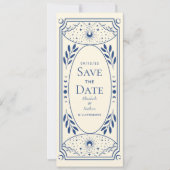 Blue Elegant Mystical Tarot Kaart Save the Date (Voorkant)