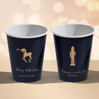 Blue elegant Nutcracker personalized cup Papieren Bekers