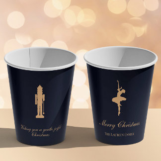 Blue elegant Nutcracker personalized cup Papieren Bekers