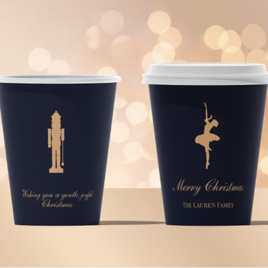 Blue elegant Nutcracker personalized cup Papieren Bekers