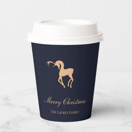 Blue elegant Nutcracker personalized cup Papieren Bekers (Voorkant)