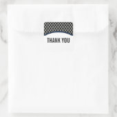 Blue Elegant Quatrefoil Hartelijk dank, Stickers (Tas)