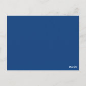 Blue Elegant Quatrefoil Table Number Briefkaart (Achterkant)