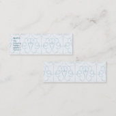 Blue Elegant - Skinny Mini Visitekaartje (Voorkant / Achterkant)