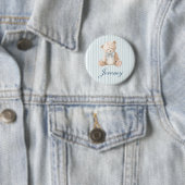 Blue Elegant Teddy Bear Button (In situ)