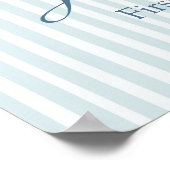 Blue Elegant Teddy Bear Sticker Poster (Hoek)