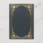 Blue Elegant Wedding Details - Goud Script Informatiekaartje (Achterkant)