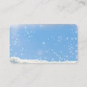 Blue Elegant Whimsical Winter Snowman Baby shower Informatiekaartje (Achterkant)