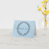 Blue Elegant Wreater Hartelijk dank Kaart (Gele Bloem)