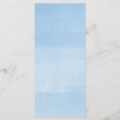 Blue elephant and balloons baby shower menu (Achterkant)