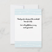 Blue Elephant Baby Bedankkaart (Achterkant)