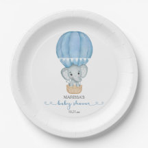 Blue Elephant Baby Boy Douche Papier Bord