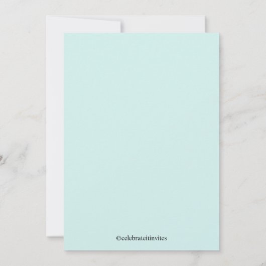 Blue Elephant Baby Boy Foto kondiging Kaart (Achterkant)