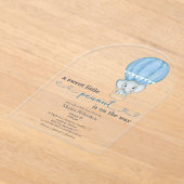 Blue Elephant Baby Boy Shower Arch Acryl Uitnodigingen (Laagn)