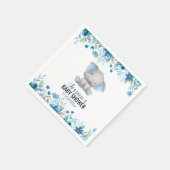 Blue Elephant Baby Boy Shower Little Peanut Party Servet (Hoek)