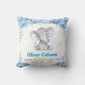 Blue Elephant Baby Boy Sierkussen kinderkamer Deco (Voorkant)