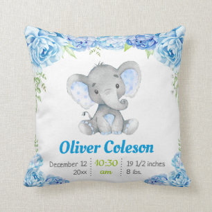 Blue Elephant Baby Boy Sierkussen kinderkamer Deco