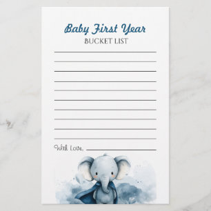 Blue Elephant Baby eerste jaar bucketlist Flyer