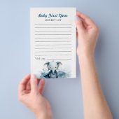 Blue Elephant Baby eerste jaar bucketlist Flyer (Hand)